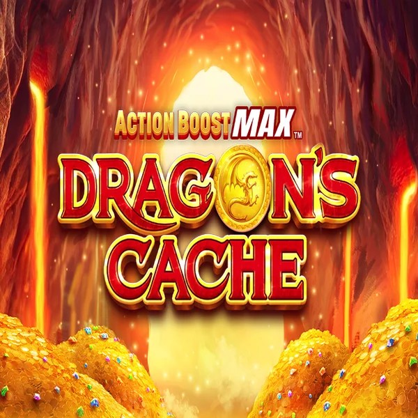 Official Slots logo: Action Boost Max Dragon's Cache by SpinPlay Games at Betalice Casino