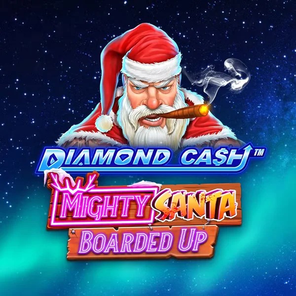 Diamond Cash Mighty Santa Boarded Up slot logo by Greentube at Betalice Casino