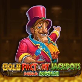 Try Gold Factory Jackpots Mega Moolah slot by Aurum Signature Studios on bet-alice.eu – logo image